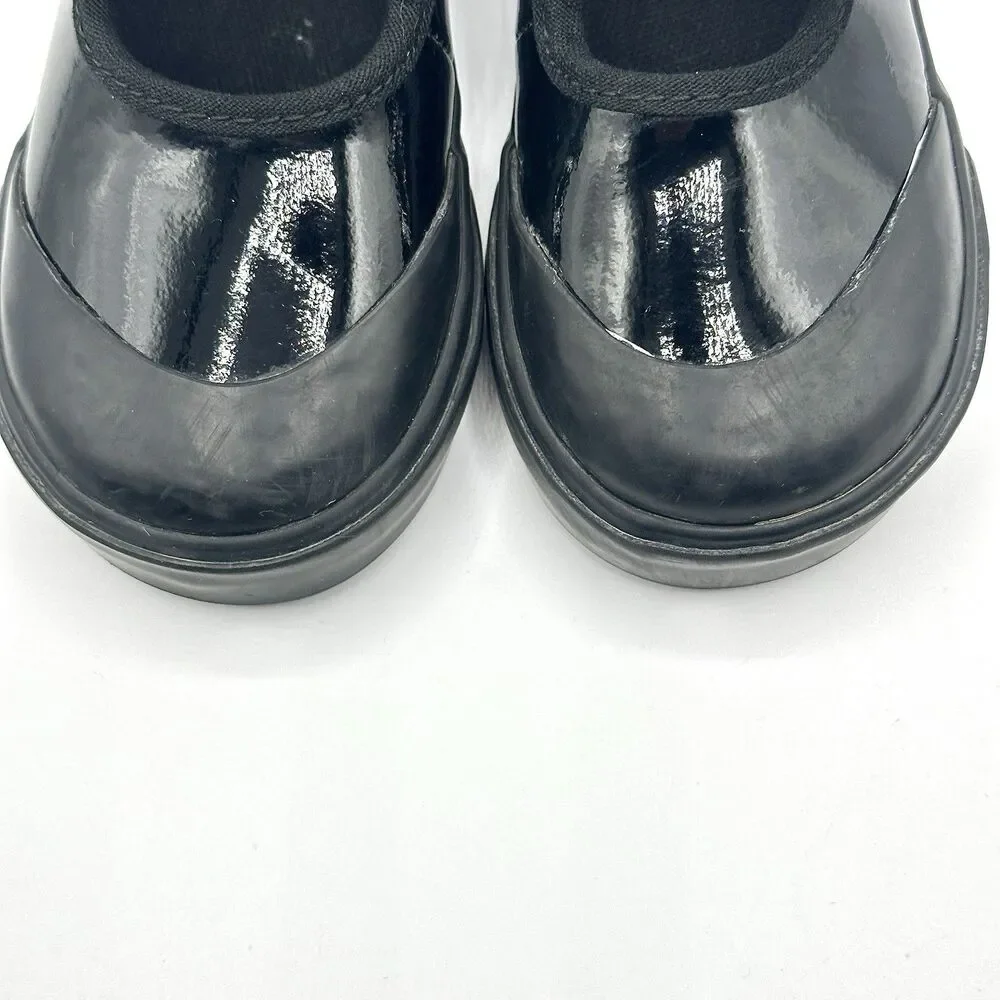 Vans Mary Jane Toddler Size 6 Black Gothic Shine Patent Leather Buckle Shoes